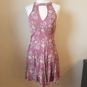 American Eagle floral Keyhole sundress